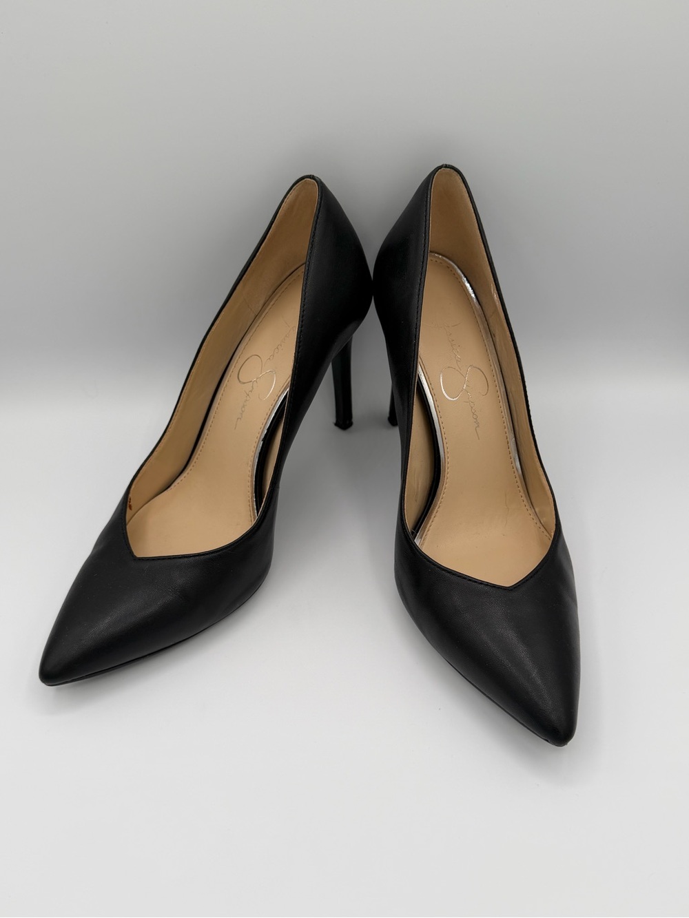 Jessica Simpson Black Pointed-Toe High Heel Pumps